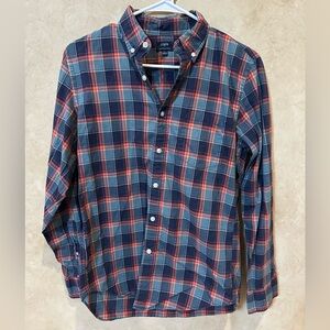 J. Crew Men's Casual Plaid Button-Down Shirt size small classic lightweight